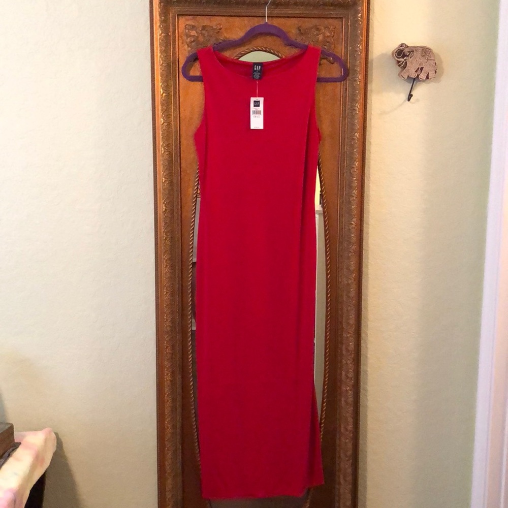 NWT GAP red sexy long dress